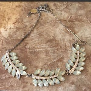 Adorable mint green leaf necklace